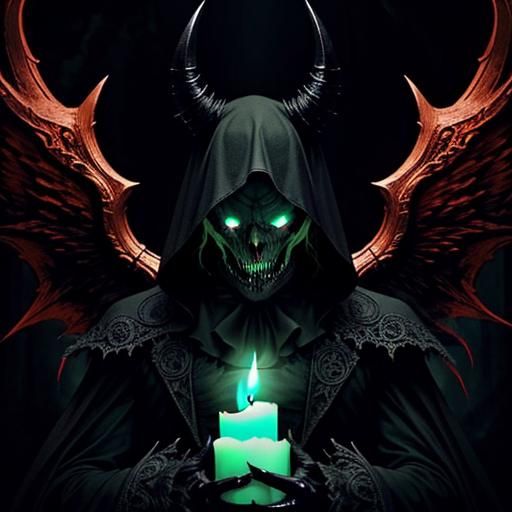 Terrifying Demon Figure in Ornate Suit