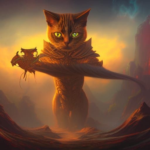 Fantastical Final Boss Cat Concept Art