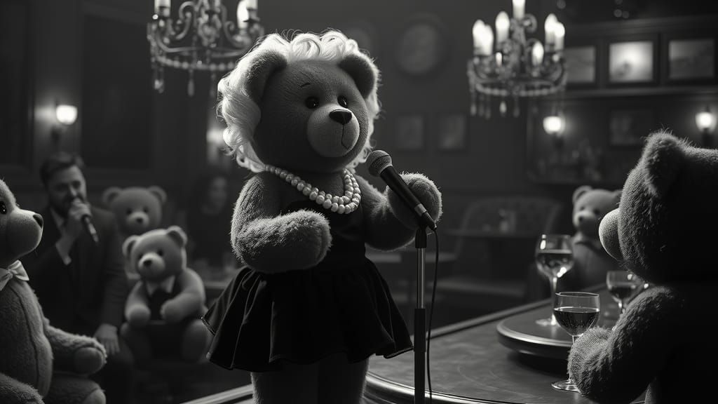 Sultry Teddy Bear Siren Mesmerizes Nightclub Crowd