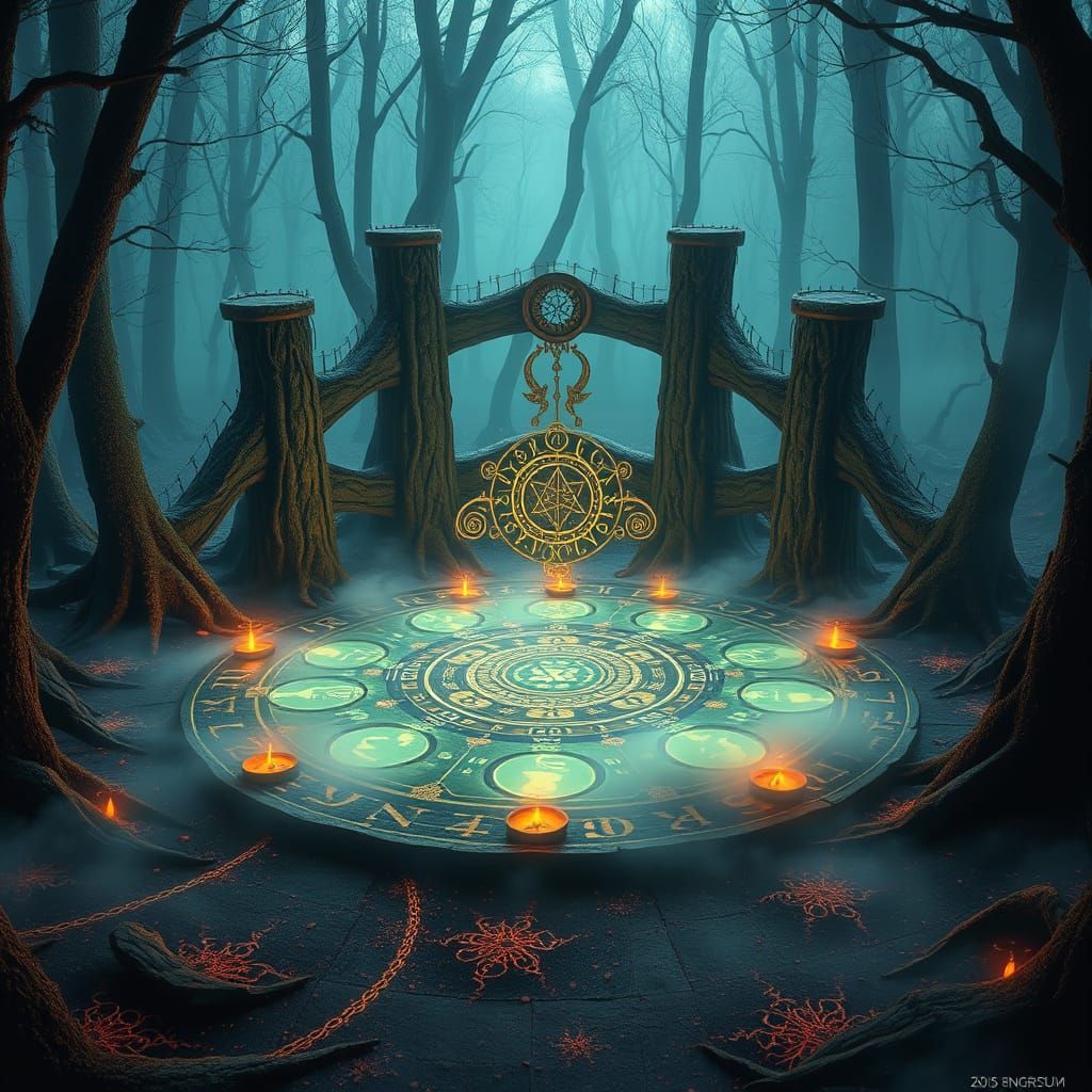 Ethereal Summoning Circle in Ancient Forest
