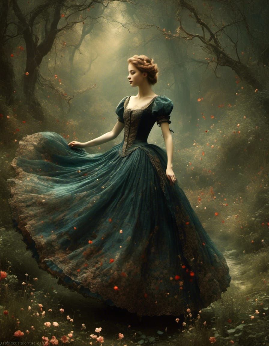 Silhouette Dancer in Minimalist Style