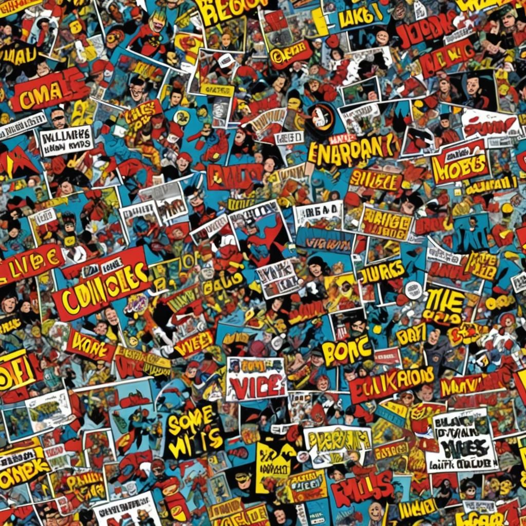 Dynamic Comic Book Style Scene