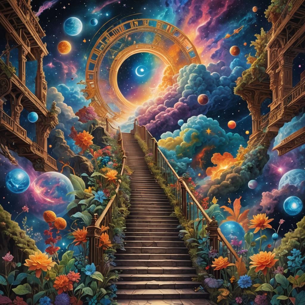 Astral Stairway to Heaven: Holographic Cosmic Art