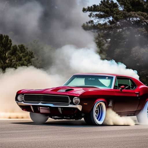 American Muscle Car Donuts in Cinematic Photo