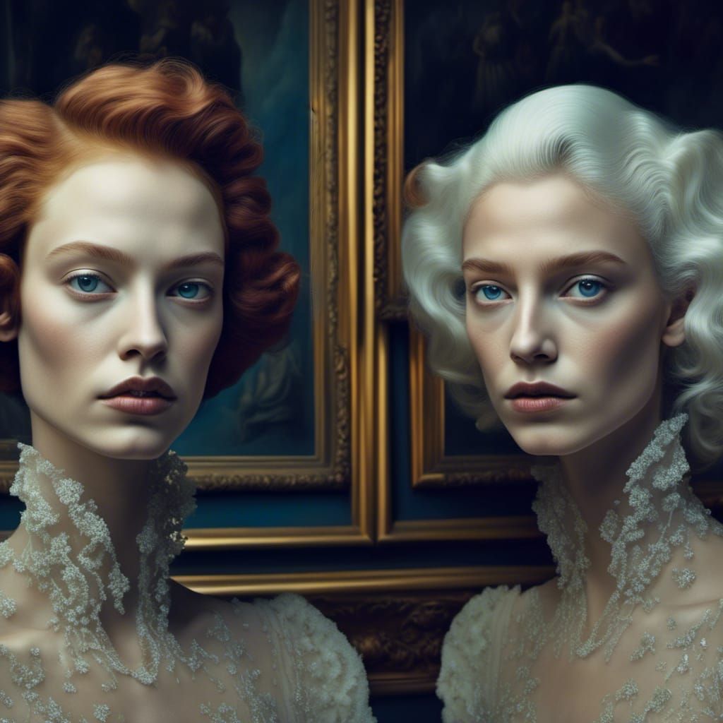 Art History Characters Party in Hyperrealism