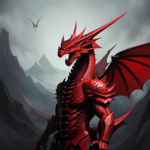Majestic Red Dragon