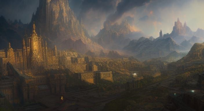 God Overlooking History: Detailed Matte Painting