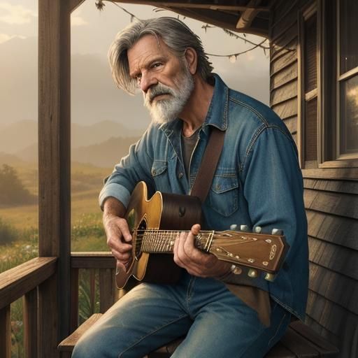 Relaxed Country Gentleman in Golden Hour Light