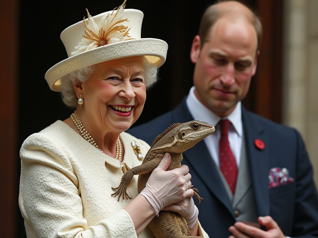 Royal Reptilian Family in Vibrant Fantasy Art