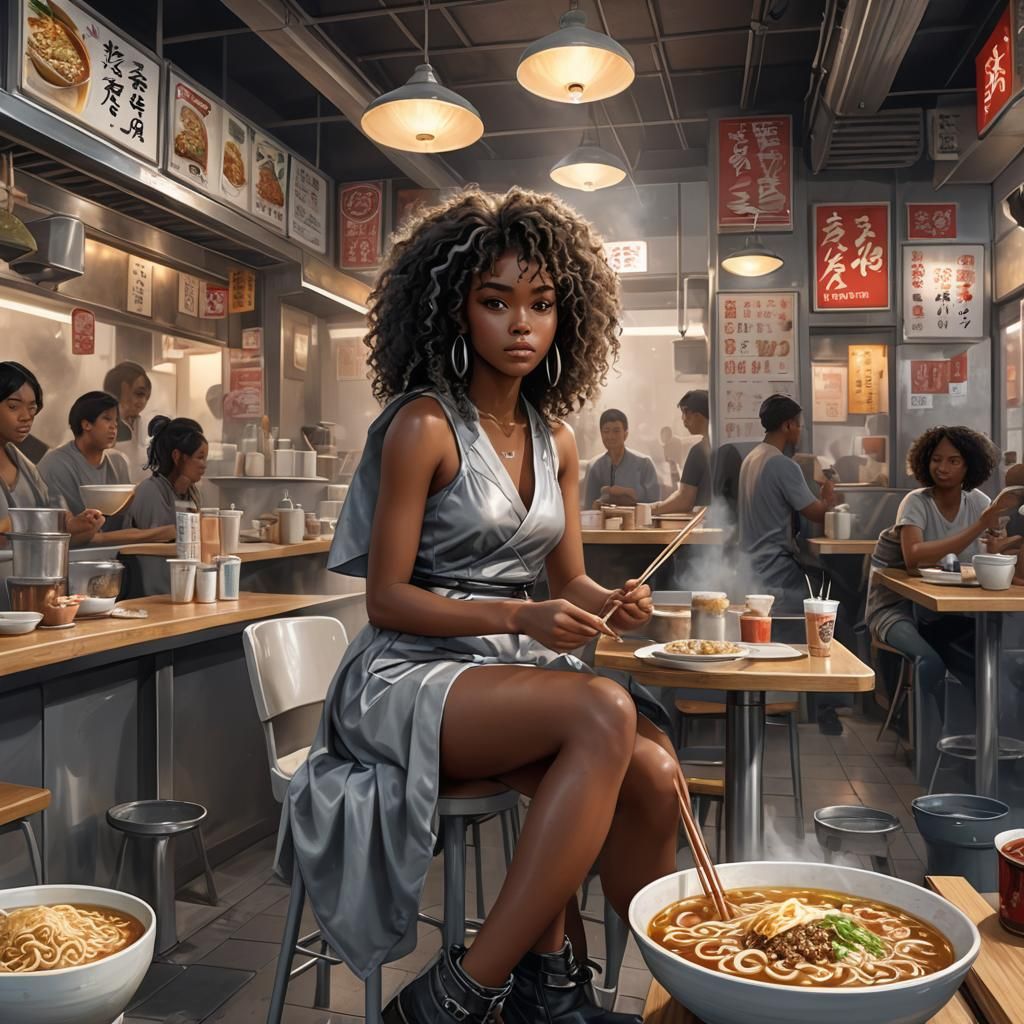 Ramen Shop Fantasy: Hyper-Realistic Digital Art