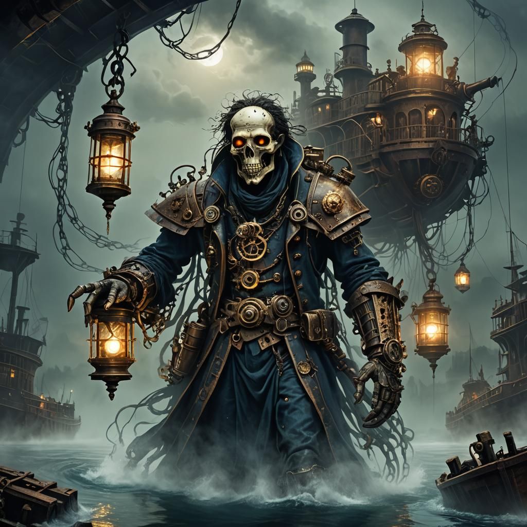 Charon's Steampunk Ferry: Crossing the River Styx