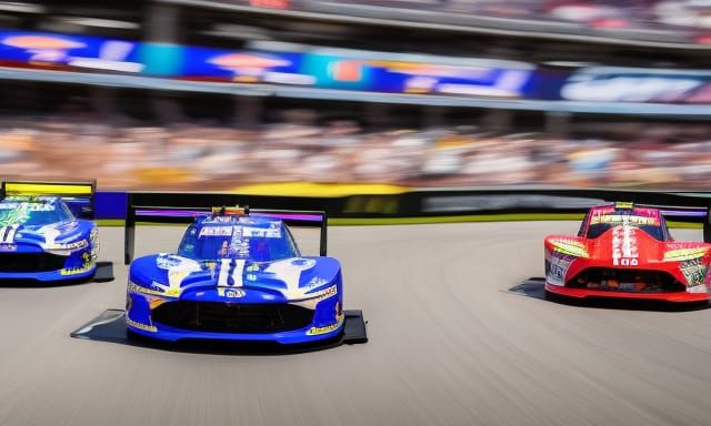 NASCAR MarioKart in Dye-Transfer Digital Art