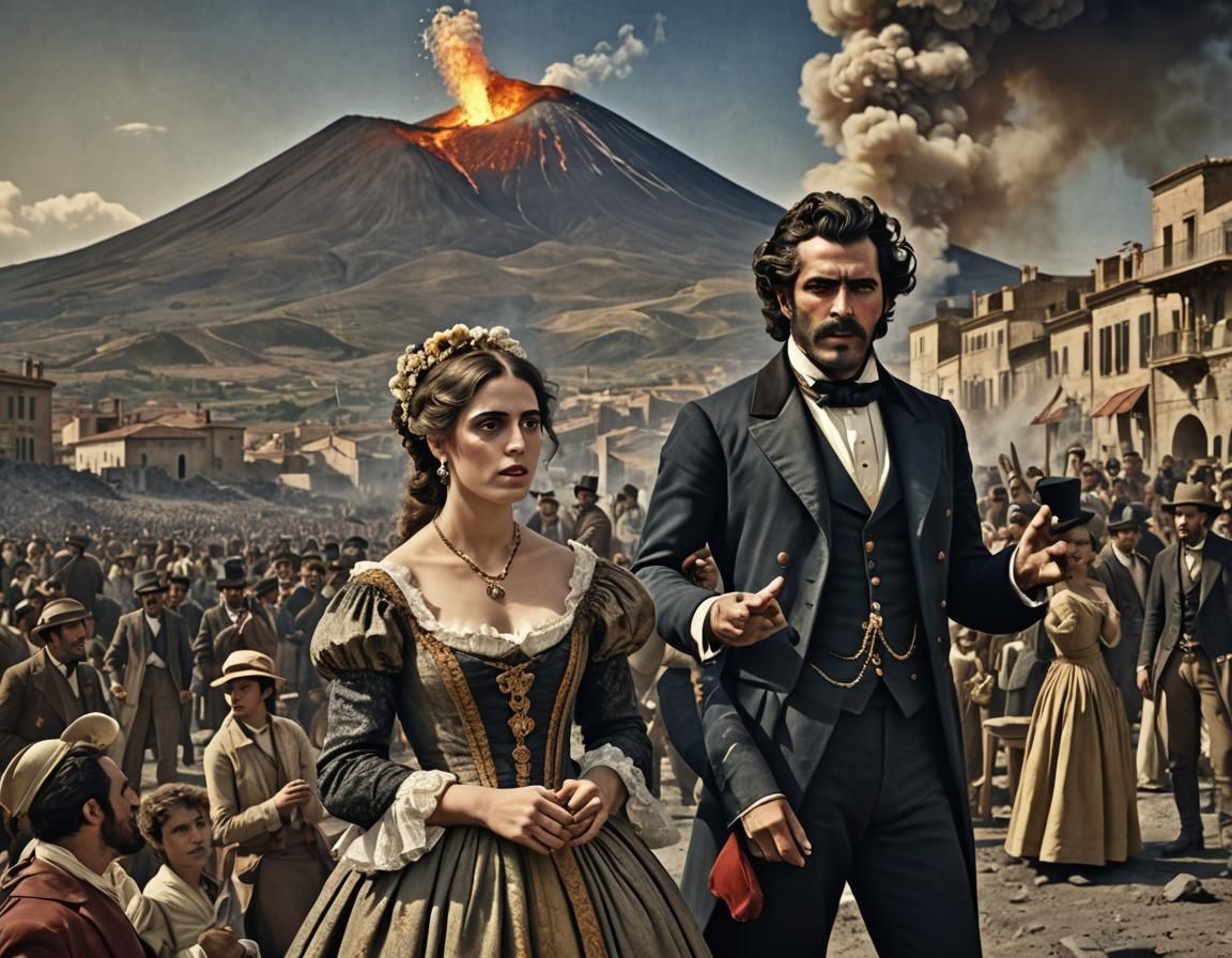 Sicilian Couple Serenade Under Etna's Fury