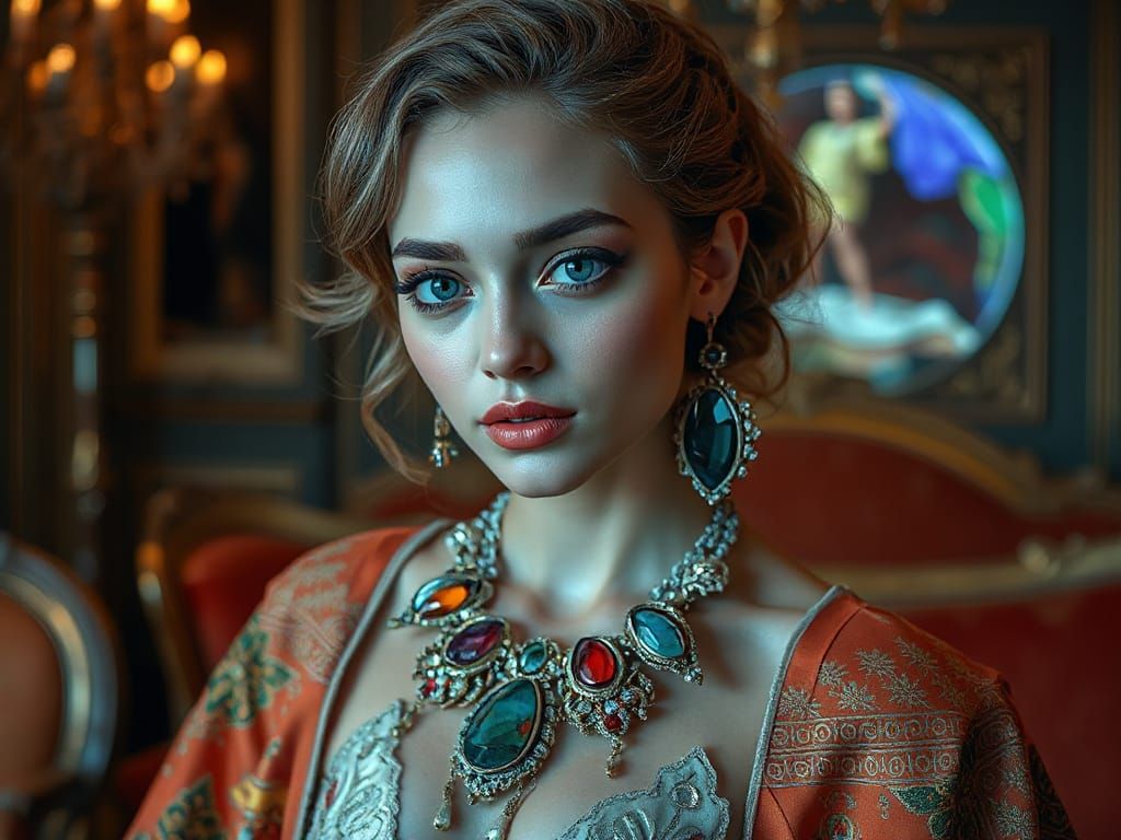 Futuristic Woman in Avant-Garde Style