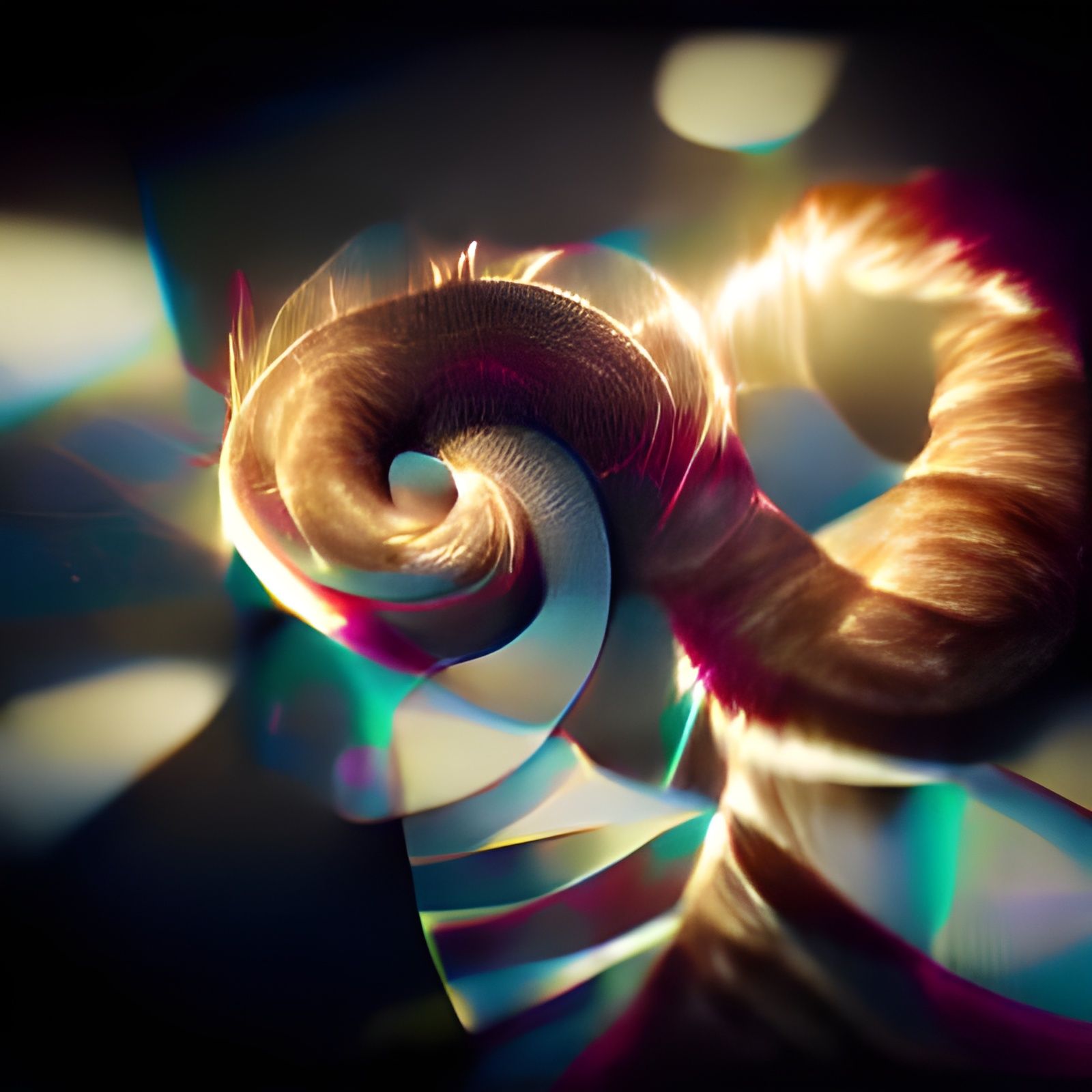 Abstract Spiral Infinity with Volumetric Lighting
