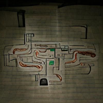 Detailed Map of an Endless Underground Bunker