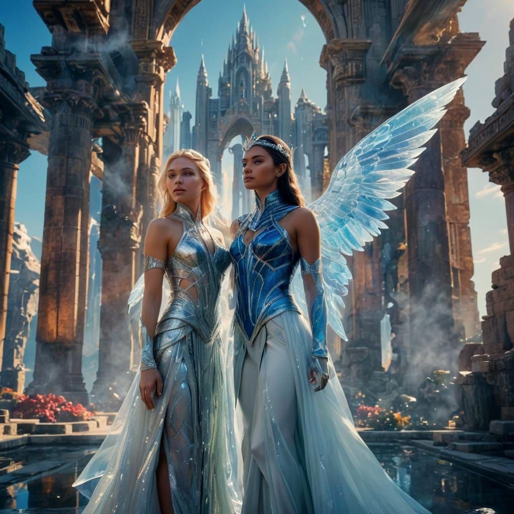 Mystical Atlantis Crystal Pyramid in Futuristic Dominance