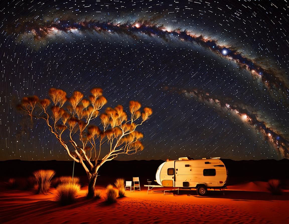 Starry Night Over the Australian Outback