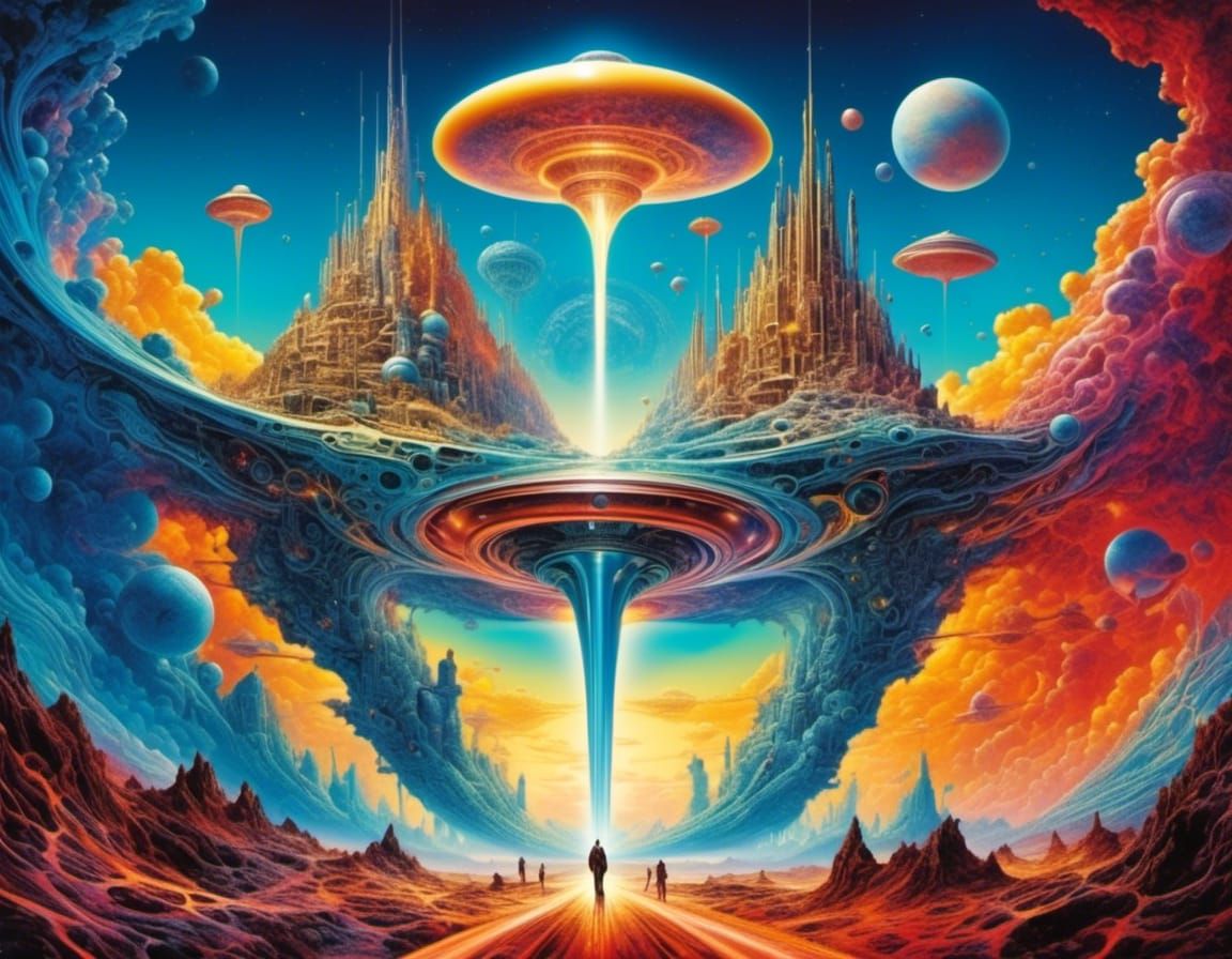 Surreal Comic Art in Melting Oil on Canvas