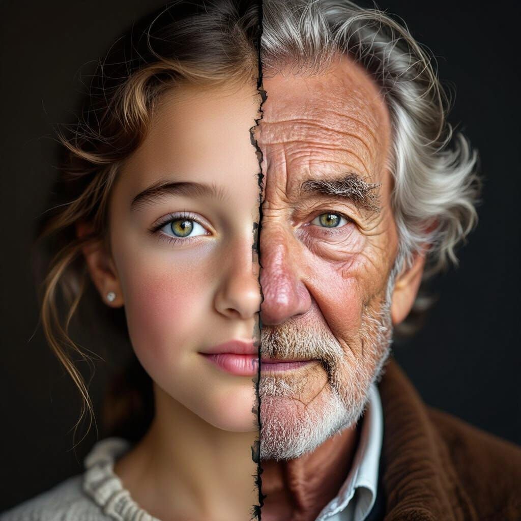 Contrasting Portrait: Youth and Age in Digital Art