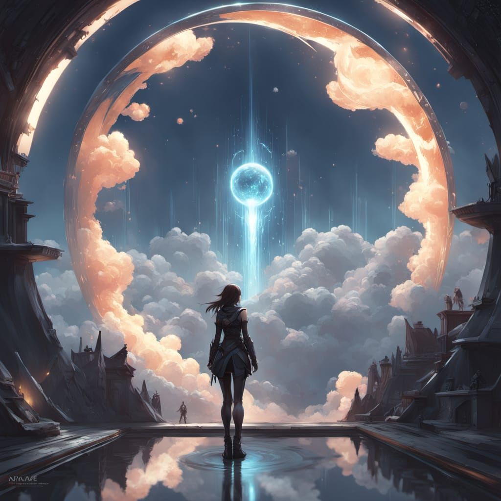 Cosmic Portals Unveil Mysterious Realms in Dreamlike Dystopi...