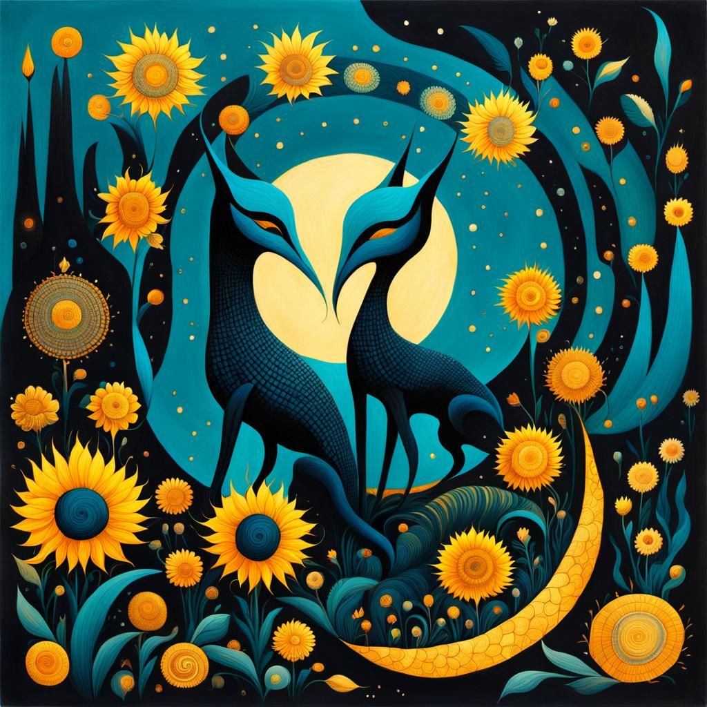 Intricate Circular Artwork with Golden Spiral in Detailed Ma...