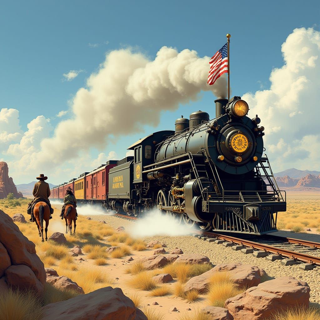 Steam Locomotive Chugs Through the Wild West in Elegant Styl...