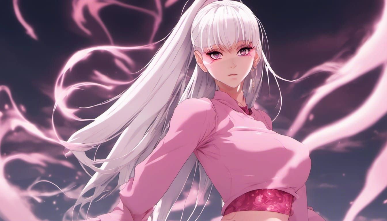 A Genie and Pink Smoke