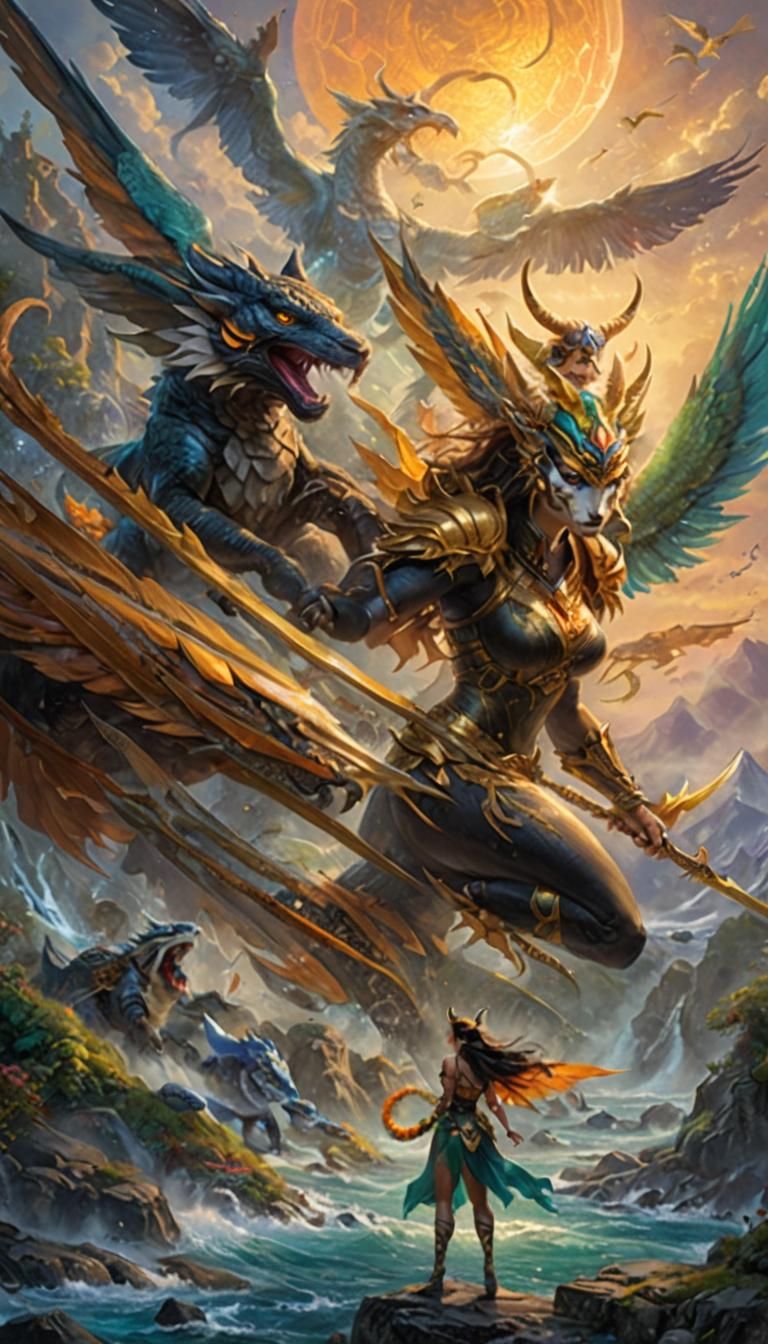 Fantasy Chimera Woman with Animal Features