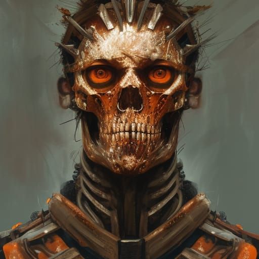 Decaying Armored Skeleton Warrior Portrait