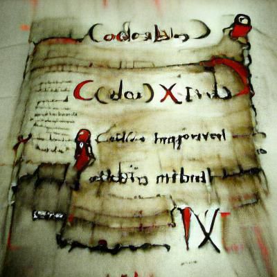 Medieval C++ Codex in Black and Red Ink