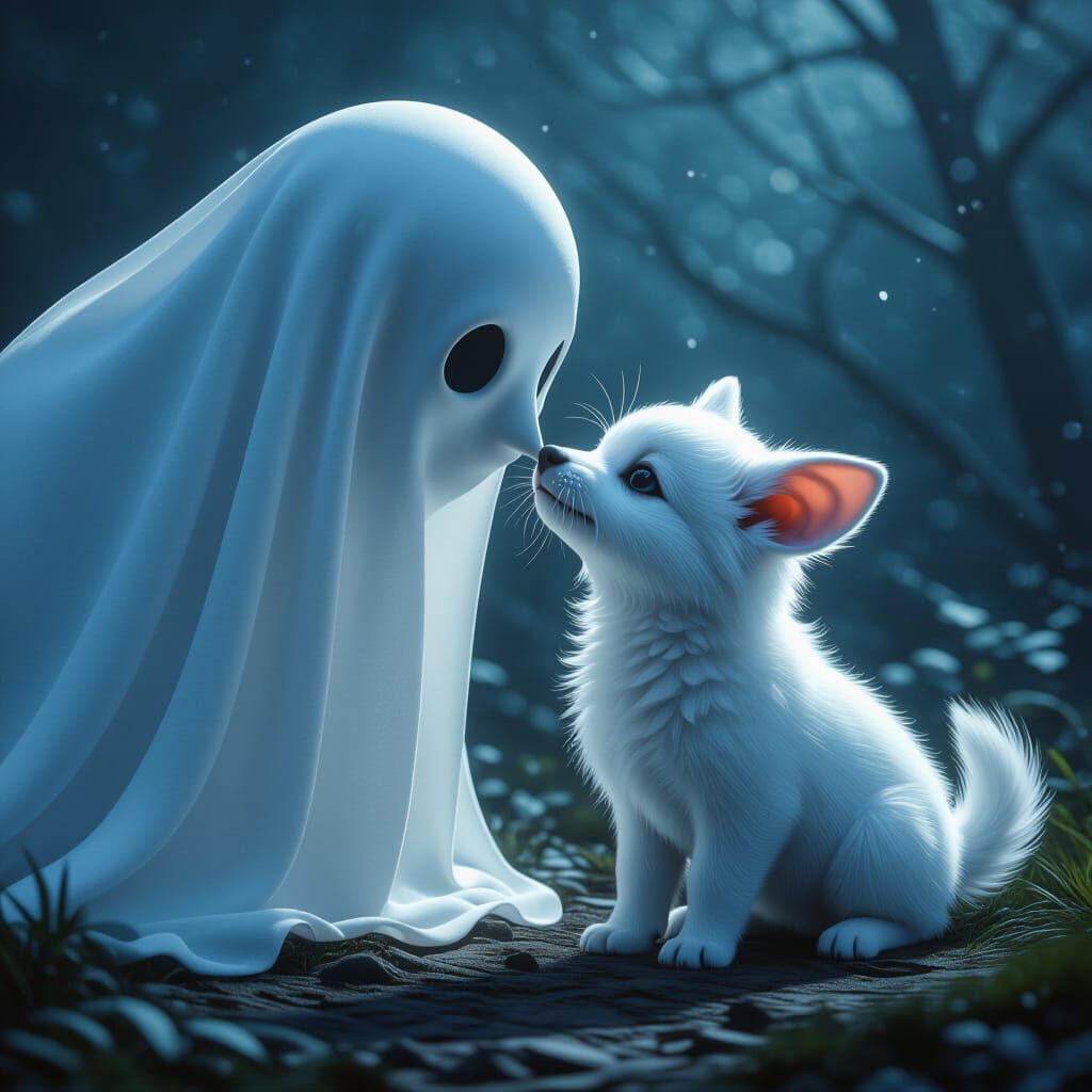 Ghost Boops Poulterpup's Nose in Fantasy Art
