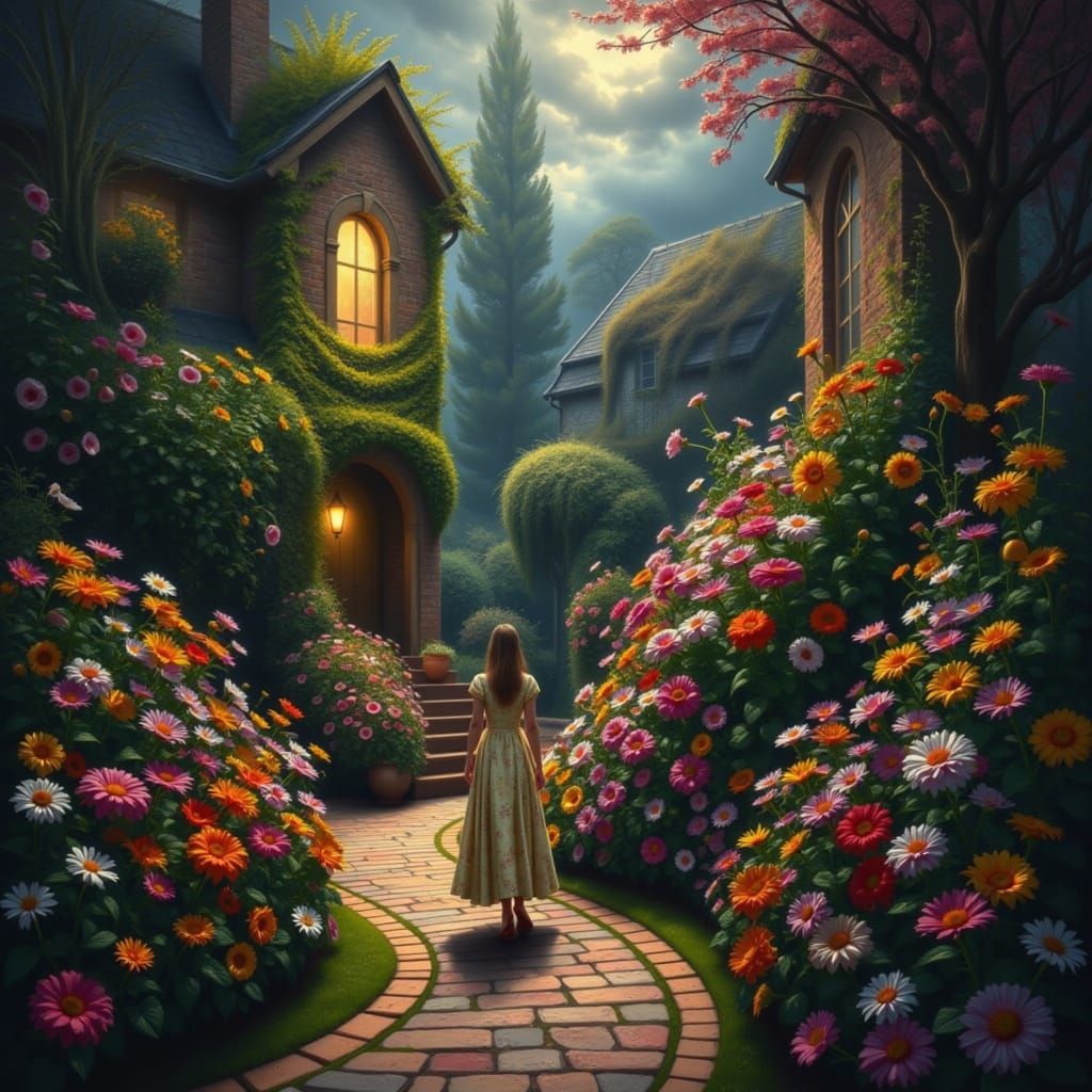 Alice in Wonderland in Warm, Ethereal Light