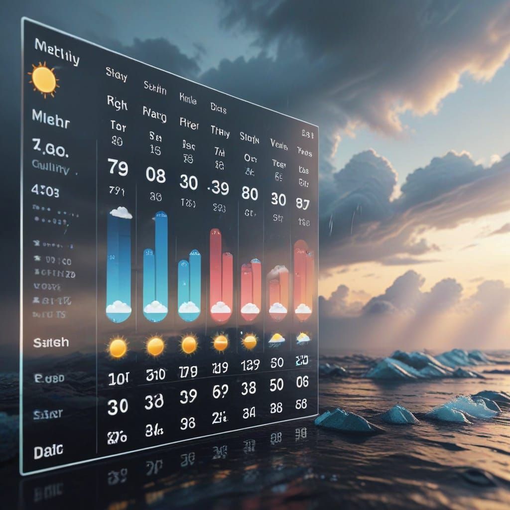 Modern Weather Forecast in Flat Design Style