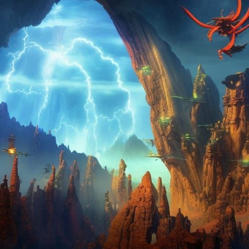 Air Nomads from Avatar: Detailed Matte Painting