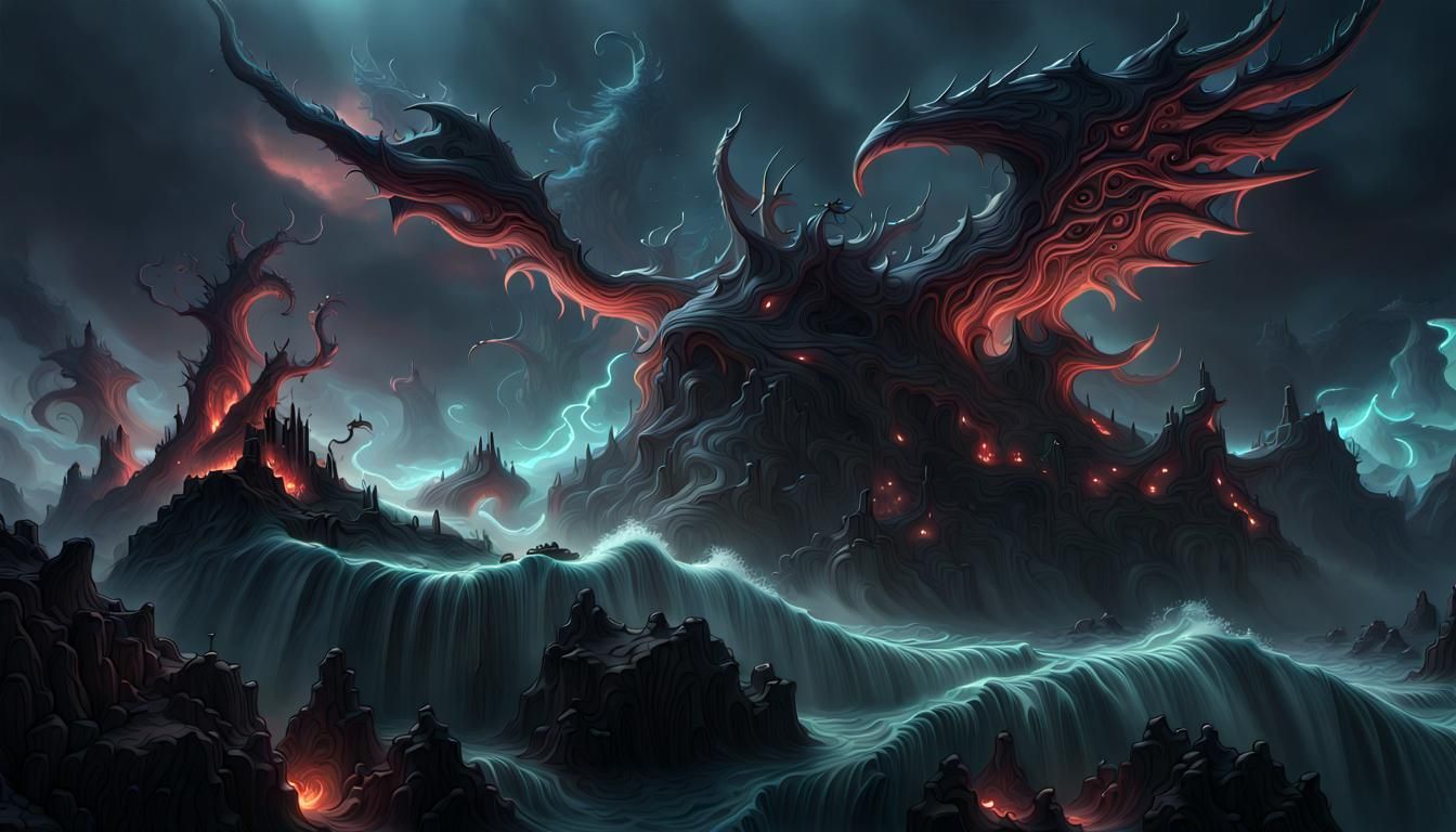 Dark Fantasy Art Masterpiece in 8k Resolution