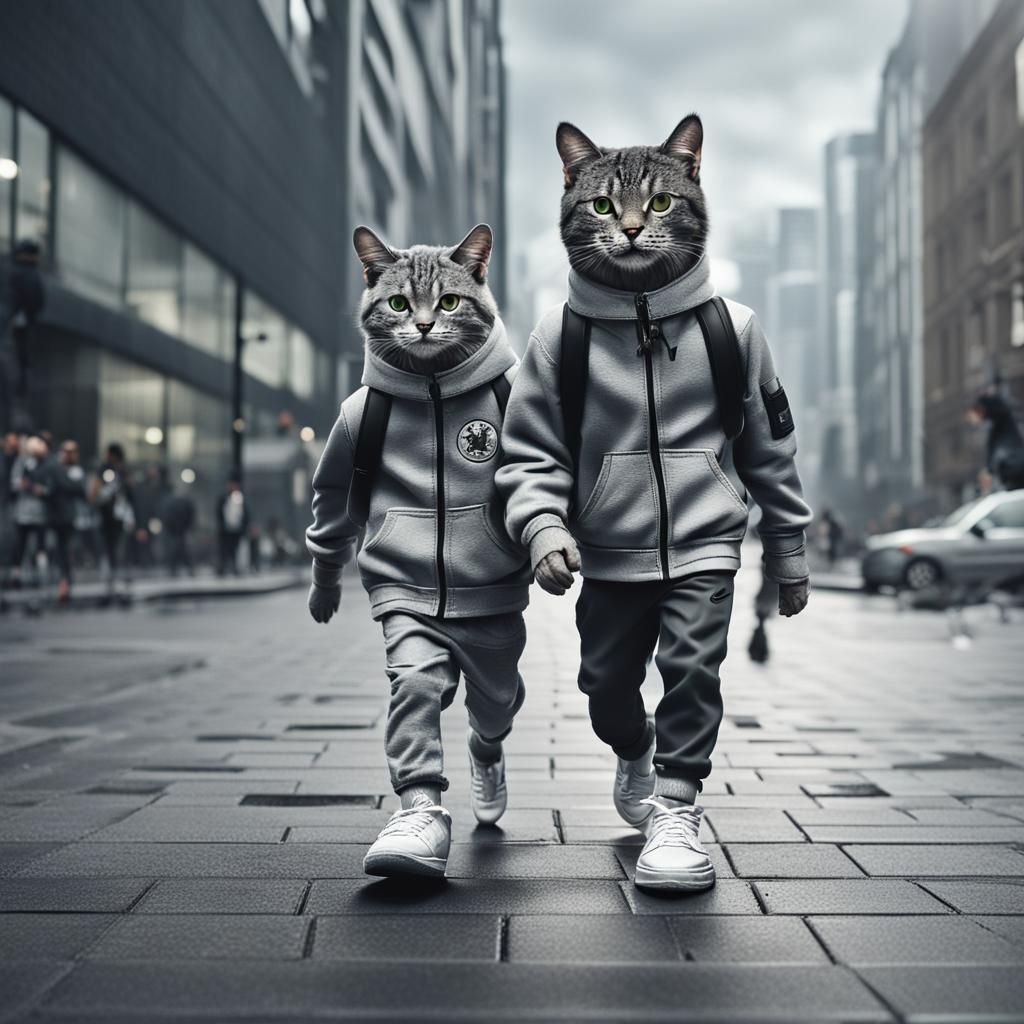 Cute Cat Goes to Work in Nike Air Jordans