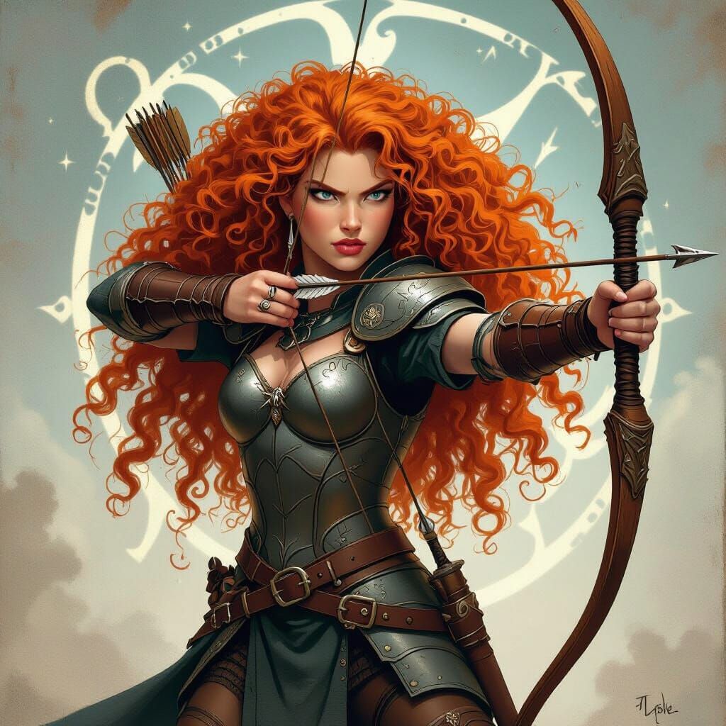 Merida as Sagittarius Warrior Princess