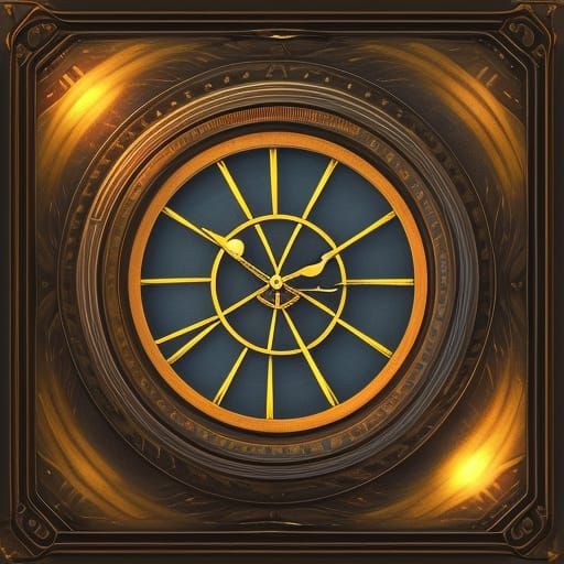 Fantastical Infinite Clock in Detailed Matte Painting