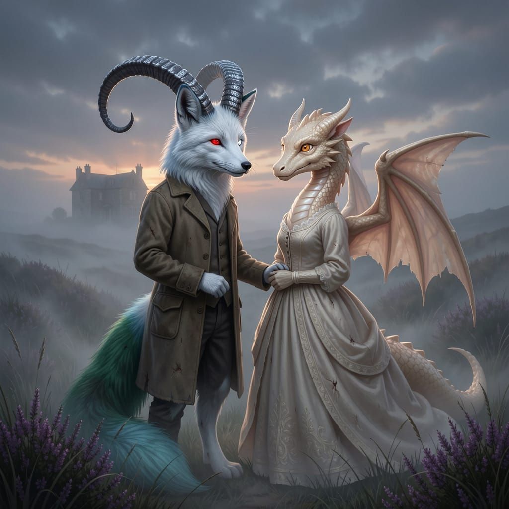 Secret Meeting on Foggy Moor: Fox and Dragon in Victorian Er...