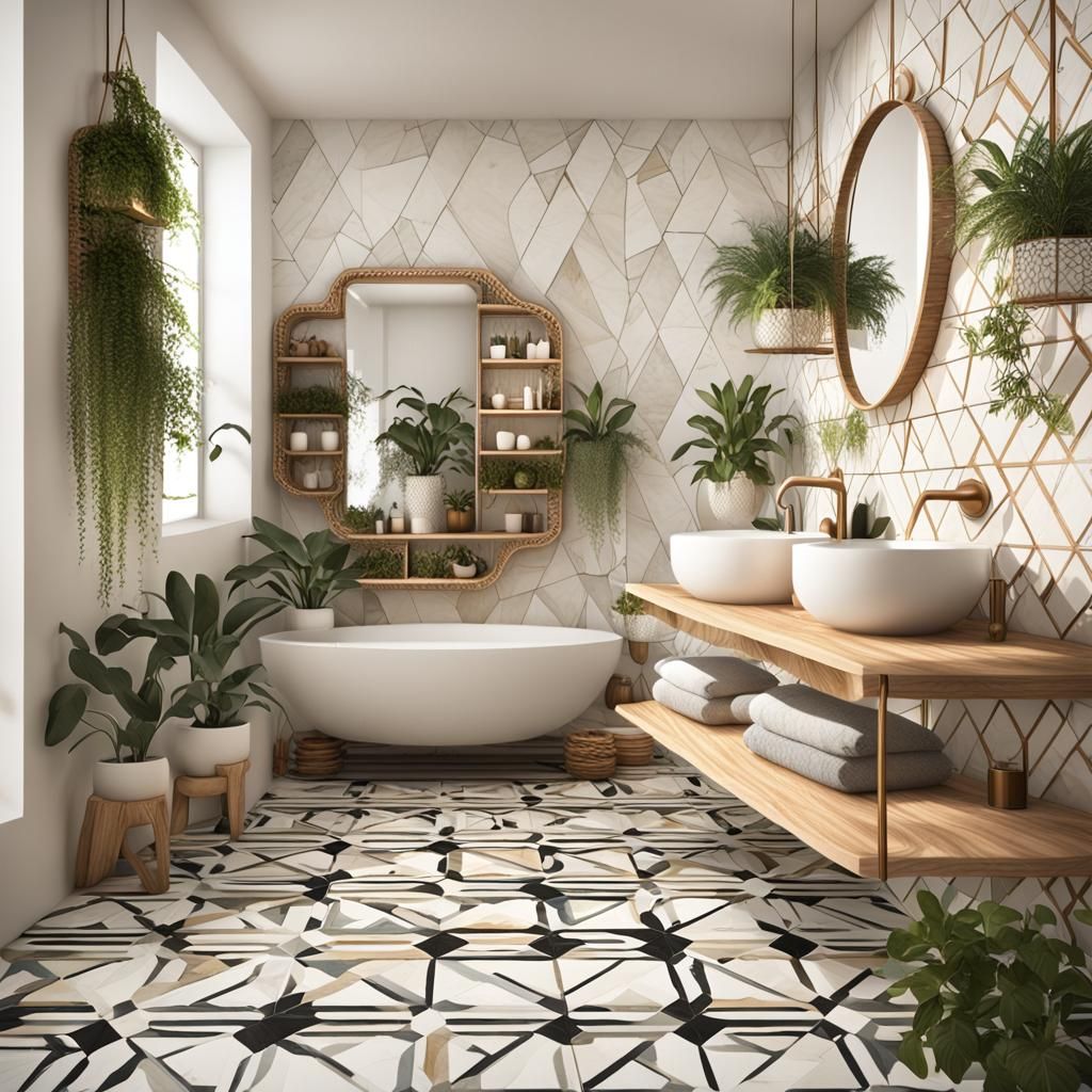 Whimsical Bathroom Concept Art in Fantasy Illustration Style