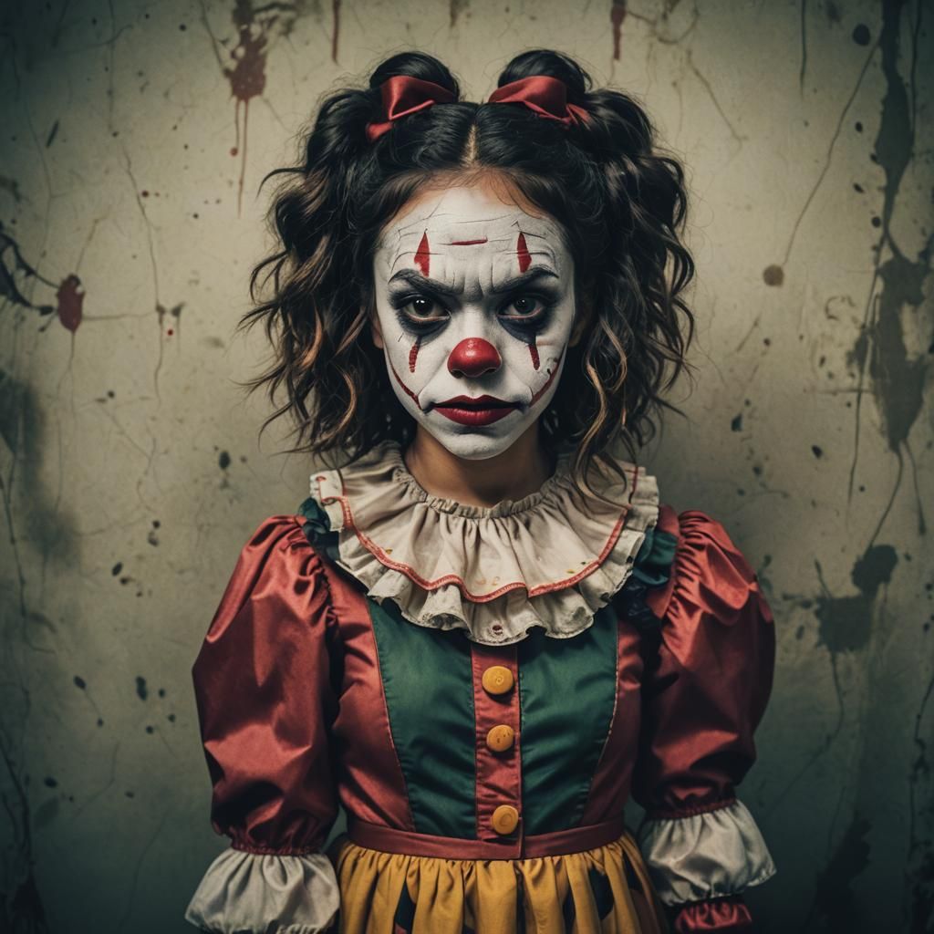 Jenna Ortega as Killer Clown: Cinematic Portrait