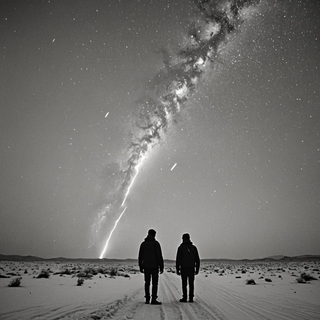 Epic Galaxies: Cinematic Film Still in Dramatic Lighting