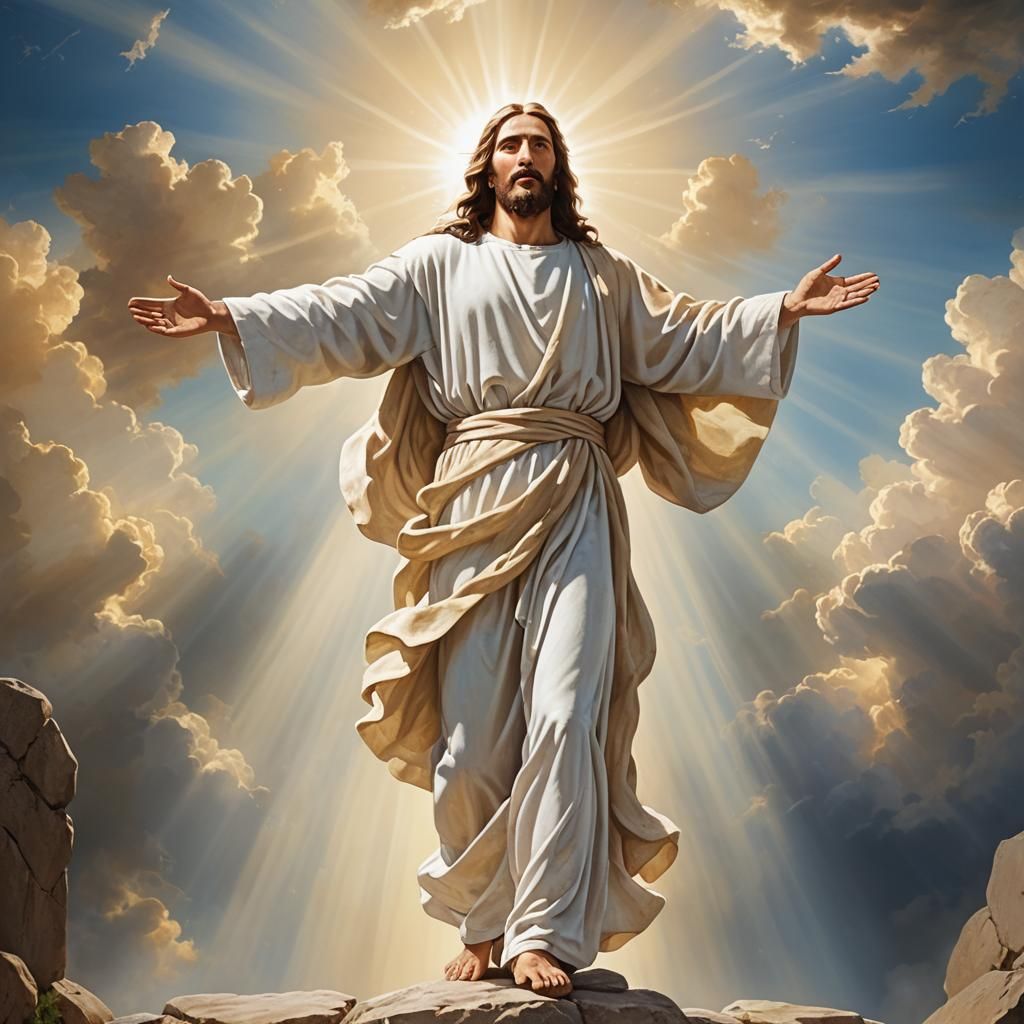 Jesus' Triumphant Resurrection in Divine Light