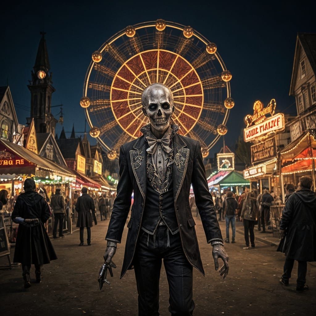 Cursed Carnival: Skeletons, Clowns, and Haunted Rides