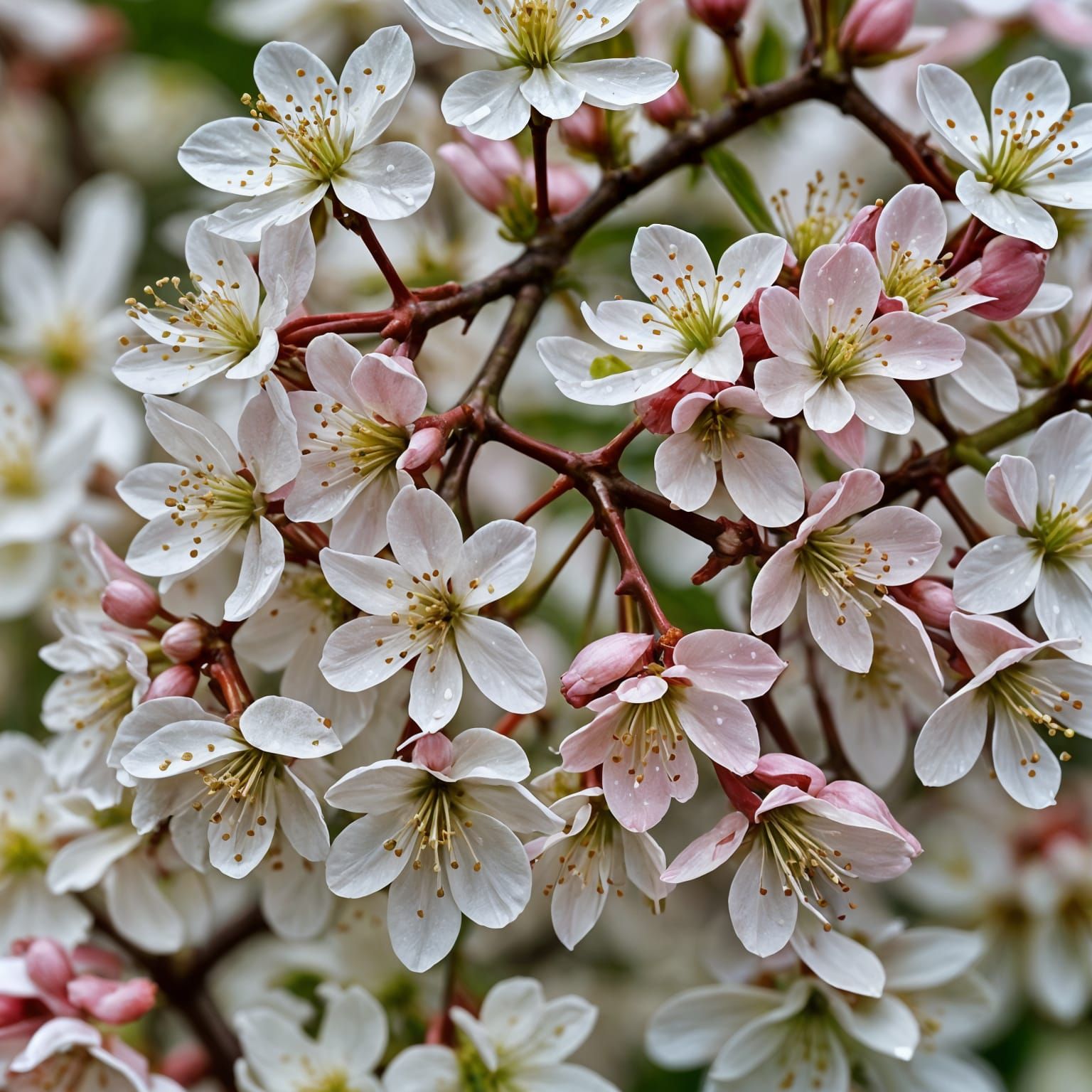 Chestnut Blossom Water Droplet in Sharp Focus