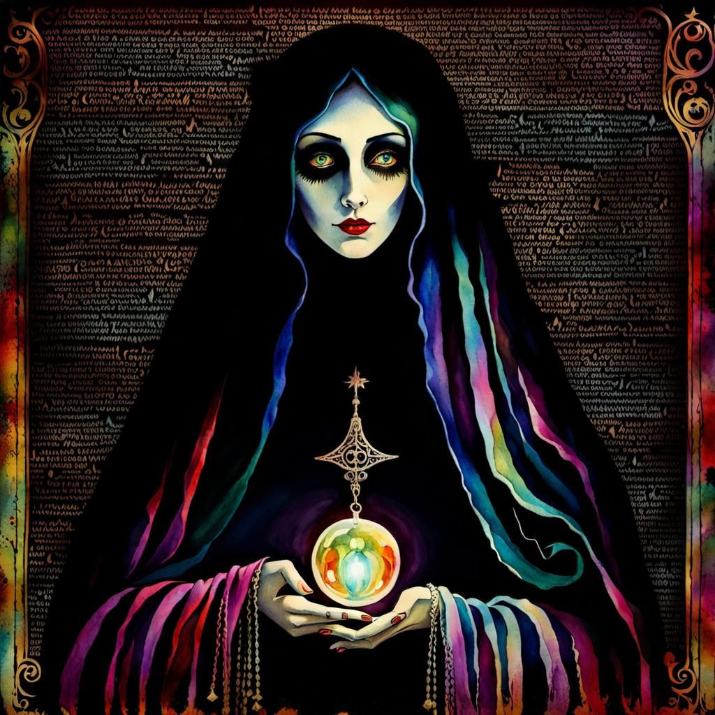 Watercolor Shelly Duvall in Gothic Horror Style