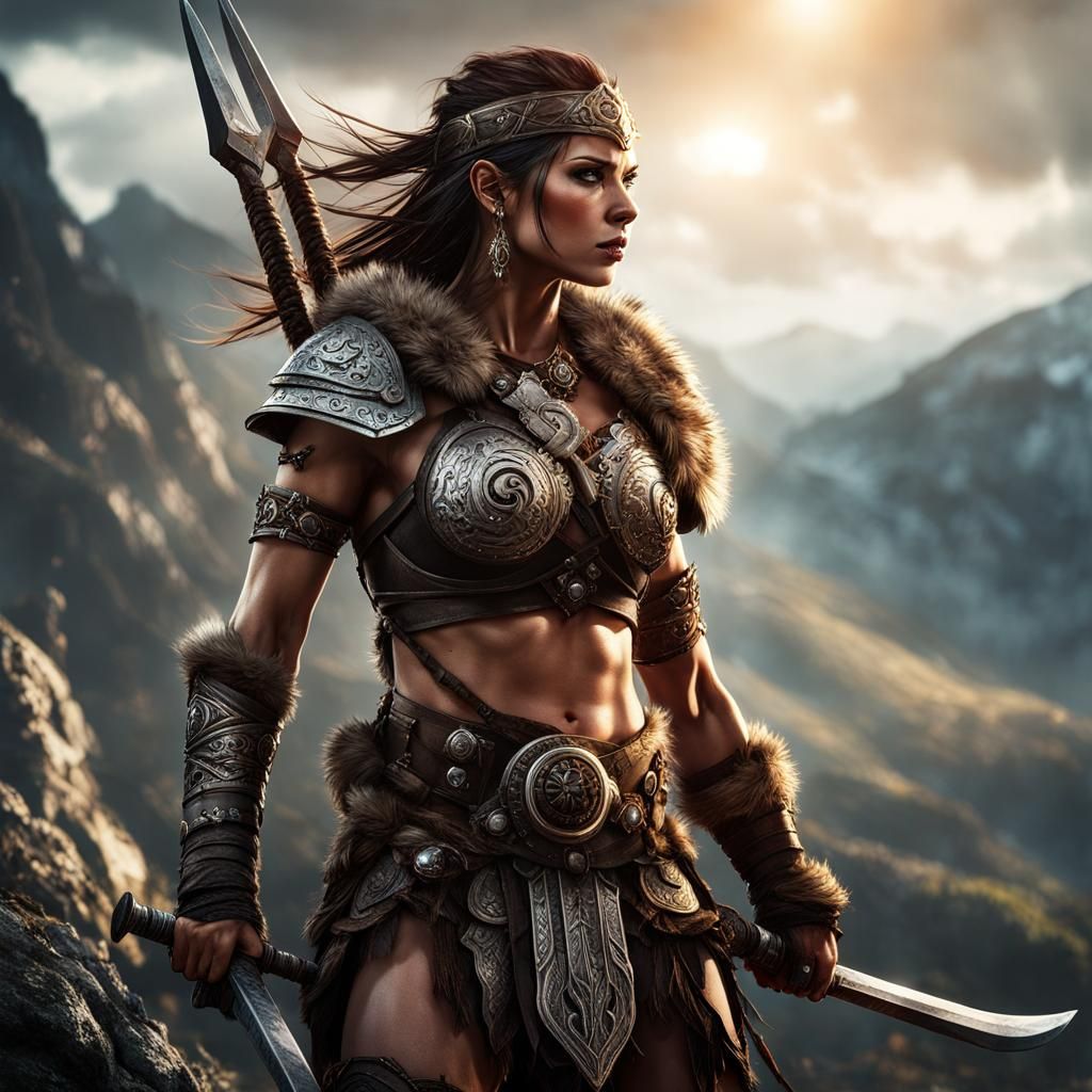 Barbarian female warrior