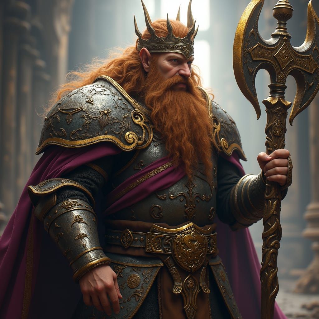 Dwarf King in Majestic Battle Armor