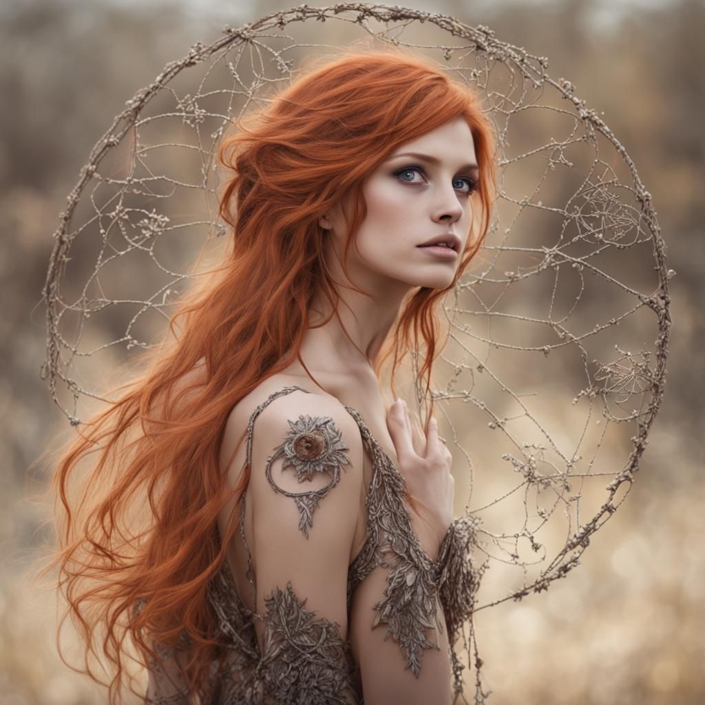 Captivating Goth Enchantress with Silver Spider Necklace